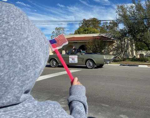 The Veterans Day Parade in Blanco Texas. 