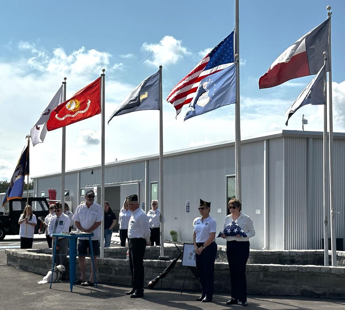 Memorial Day 2023 - Flag raising ceremony with The American Legion Post 352 in Blanco.