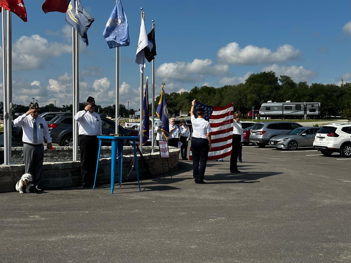 Memorial Day 2023 - Flag raising ceremony with The American Legion Post 352 in Blanco.