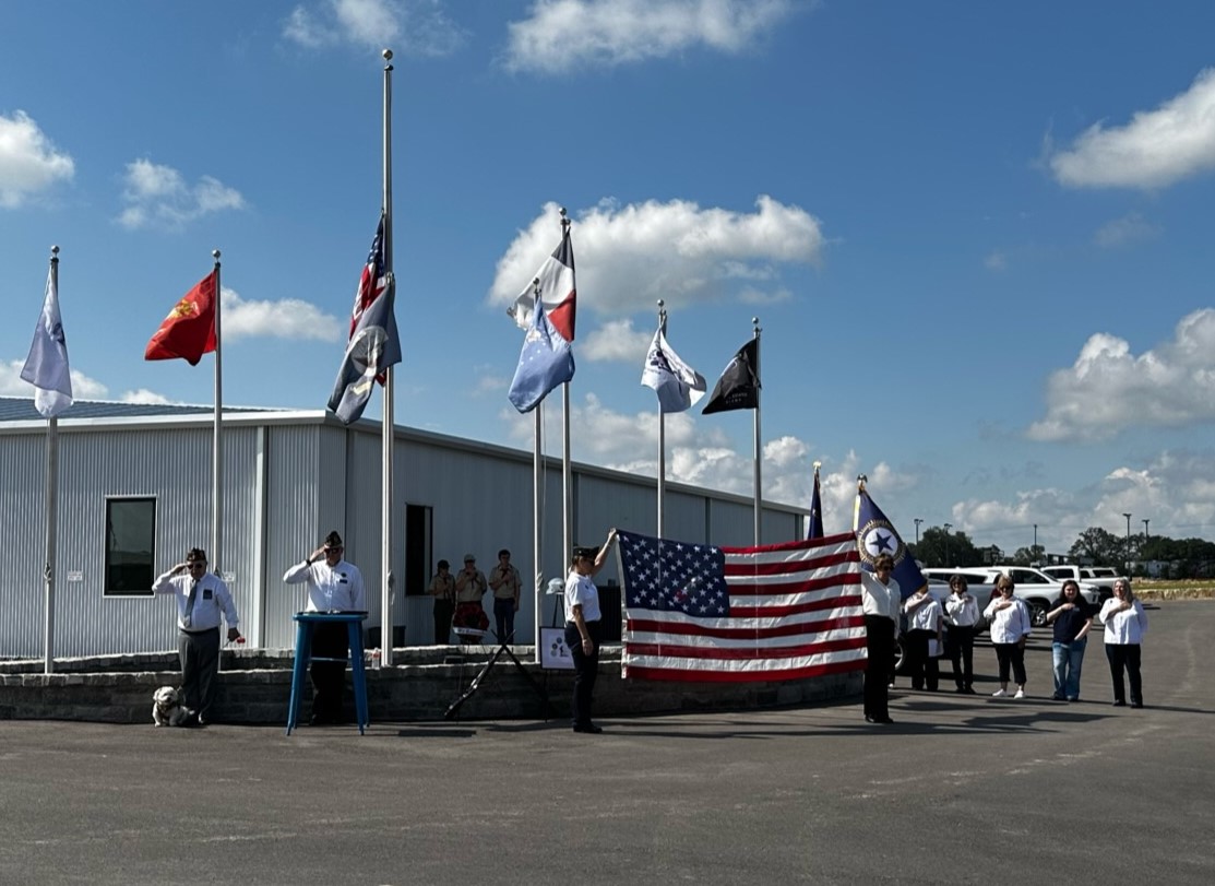 Memorial Day 2023 - Flag raising ceremony with The American Legion Post 352 in Blanco.