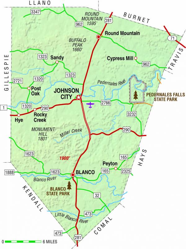 Blanco County Map